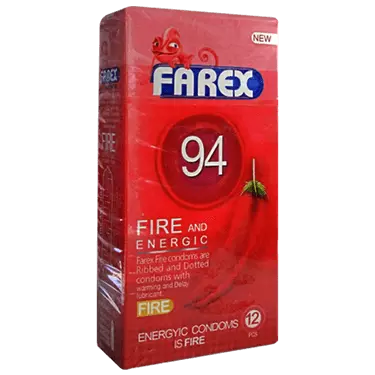 کاندوم شماره 94 fire and  energic 12 pcs فارکس